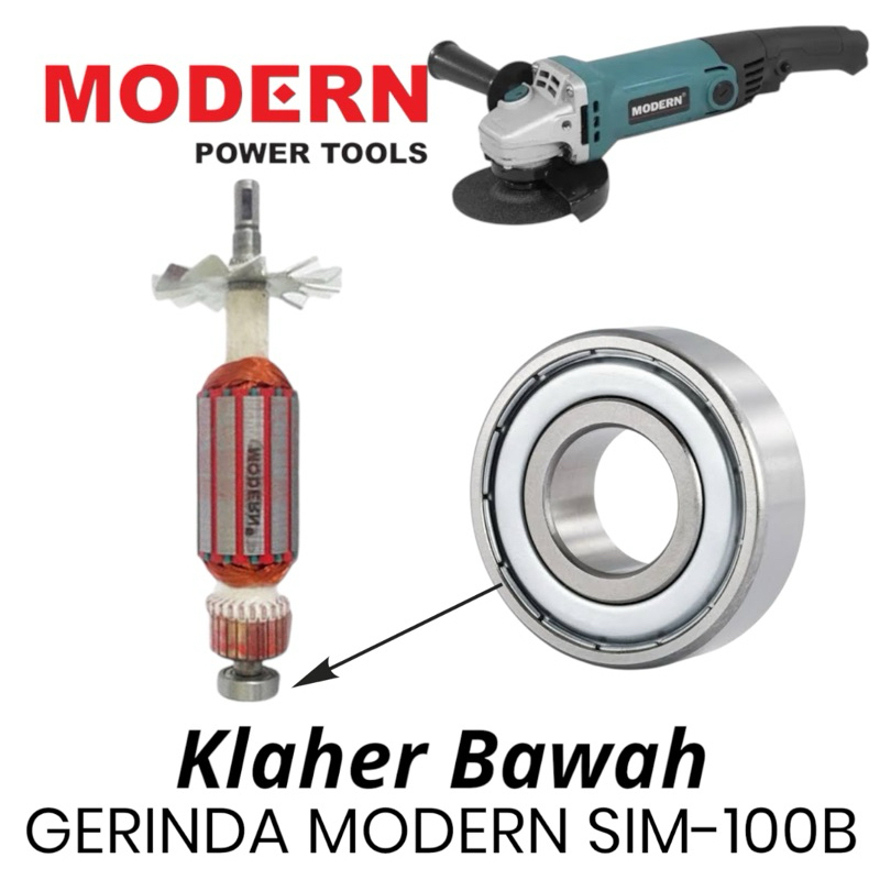 BEARING BAWAH ARMATURE GERINDA SIM-100B DI BAWAH ARMATURE MESIN GERINDA SIM-100B MODERN