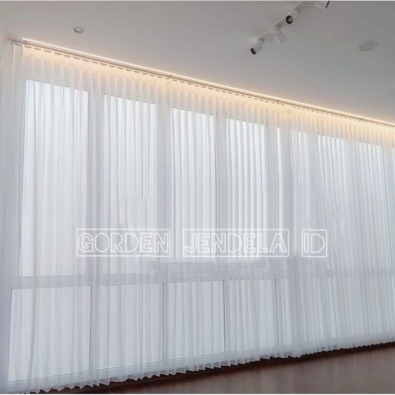 Vitrase gorden plisket lapis hordeng model cantolan Lebar 2 meter 3 meter  panjang 3 meter
