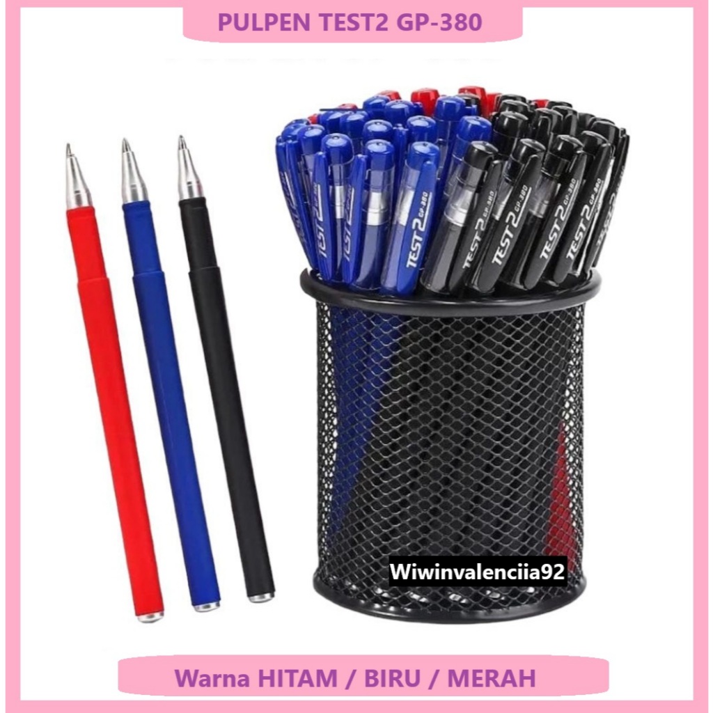 

WWN9993 Pena Gel 0,5 mm Model TST 2 Gel Alat Tulis Ujung Lancip Warna Warni Bolpoint Tinta Gel Cai / Pulpen Premium GeL 0,5mm Test 2 Gp-380 TABUNG JARUM PENUH 3 WARNA Bol Poin Test2 tst2 Test 2 Kantor Sekolah Bagus murah Dan Keren Varian