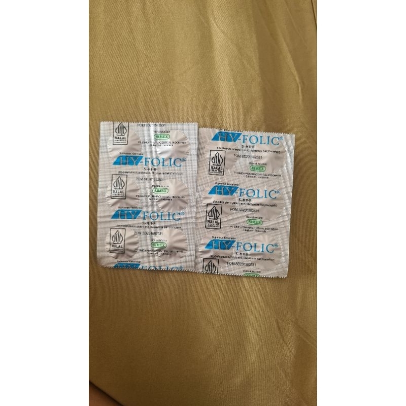 2 strip vitamin hy folic asam folat promil