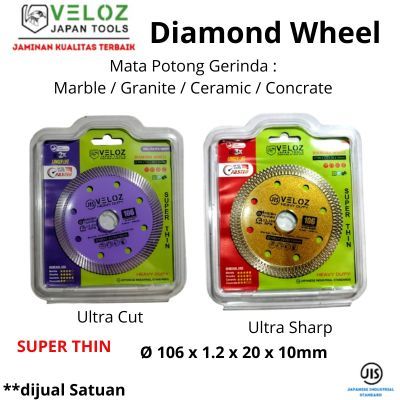 Veloz Diamond Wheel Blade Mata Potong Gerinda Super Thin Ultra Sharp