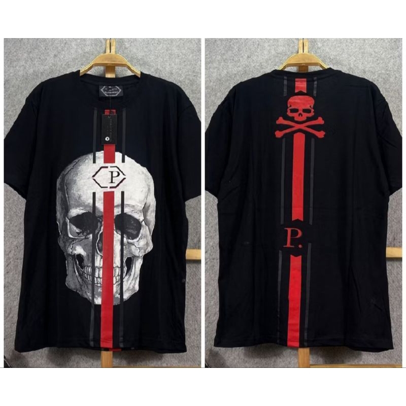 kaos oversize gambar tengkorak distro premium full tag