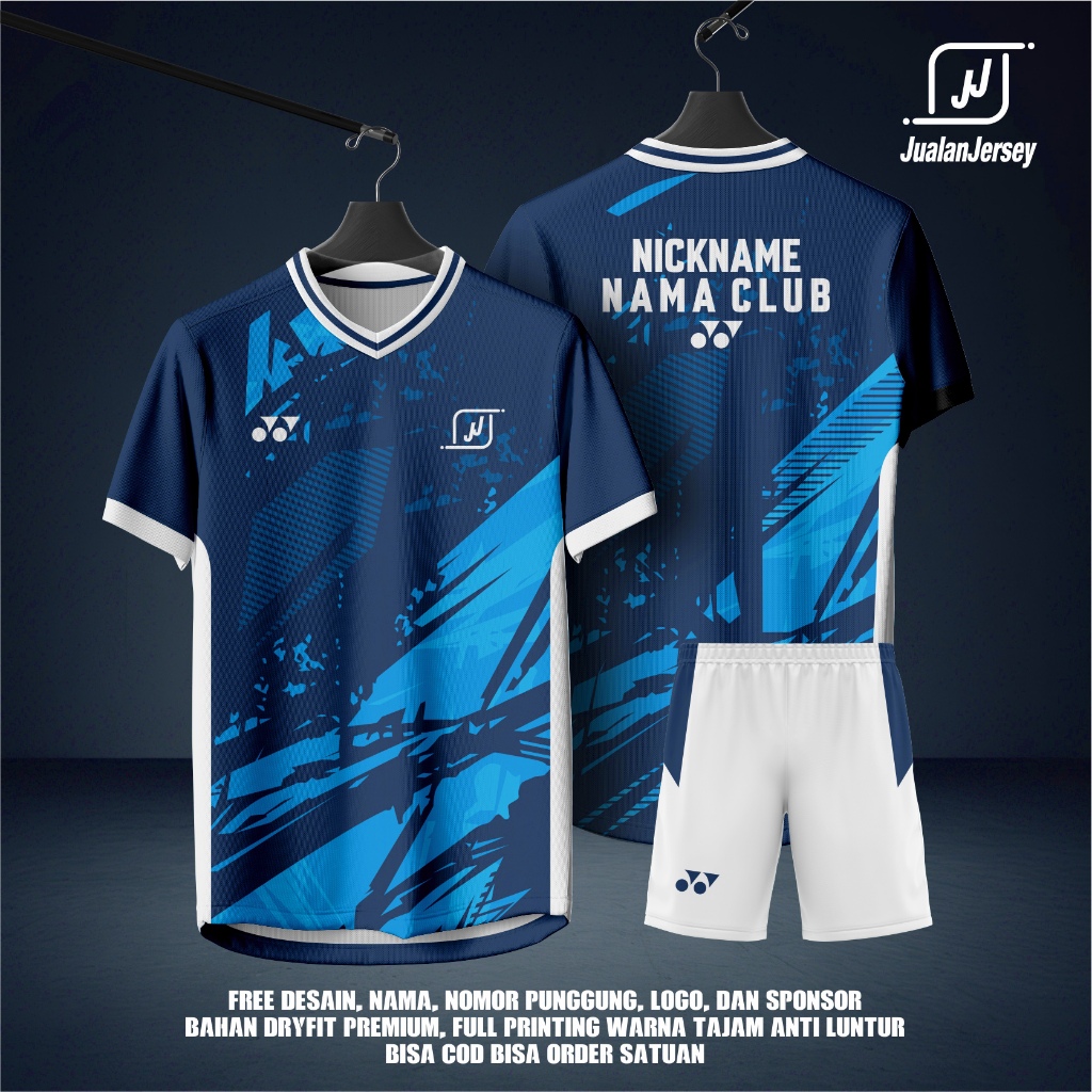 JERSEY BAJU BADMINTON BULUTANGKIS CUSTOM FREE CUSTOM DESIGN- NAMA-CLUB