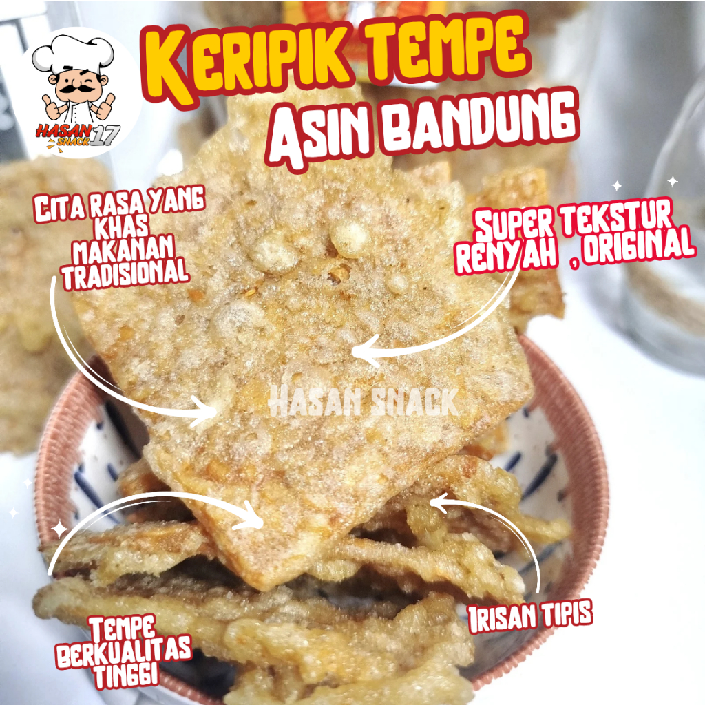 

KERIPIK TEMPE BANDUNG ASIN&PEDAS MANIS 250 GRAM / GRATIS ONGKIR BISA COD/ SUPER RENYAH KRIUK ENAK LEZAT / CEMILAN SNACK / MAKANAN RINGAN / HASAN SNACK 17