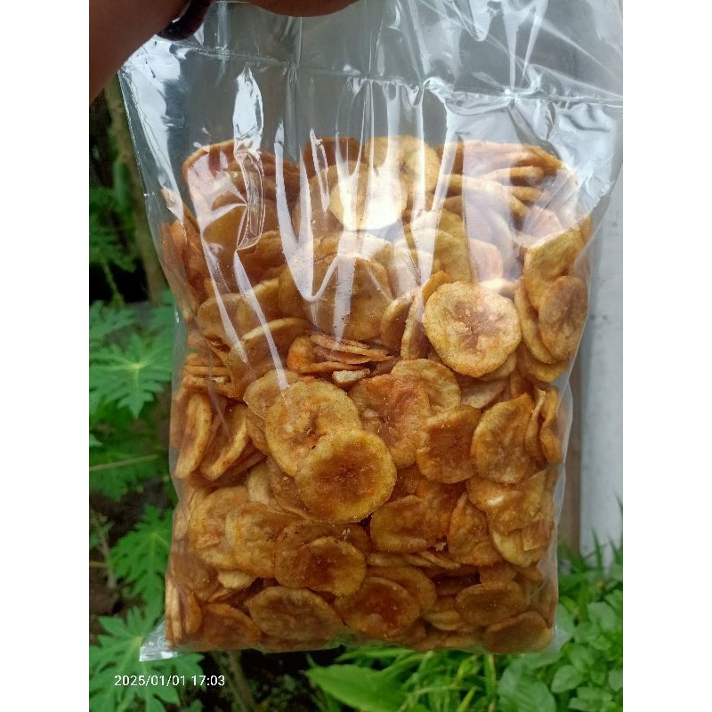 

1kg Keripik Pisang Coin Rasa Manis Bestak - Renyah dan Legit