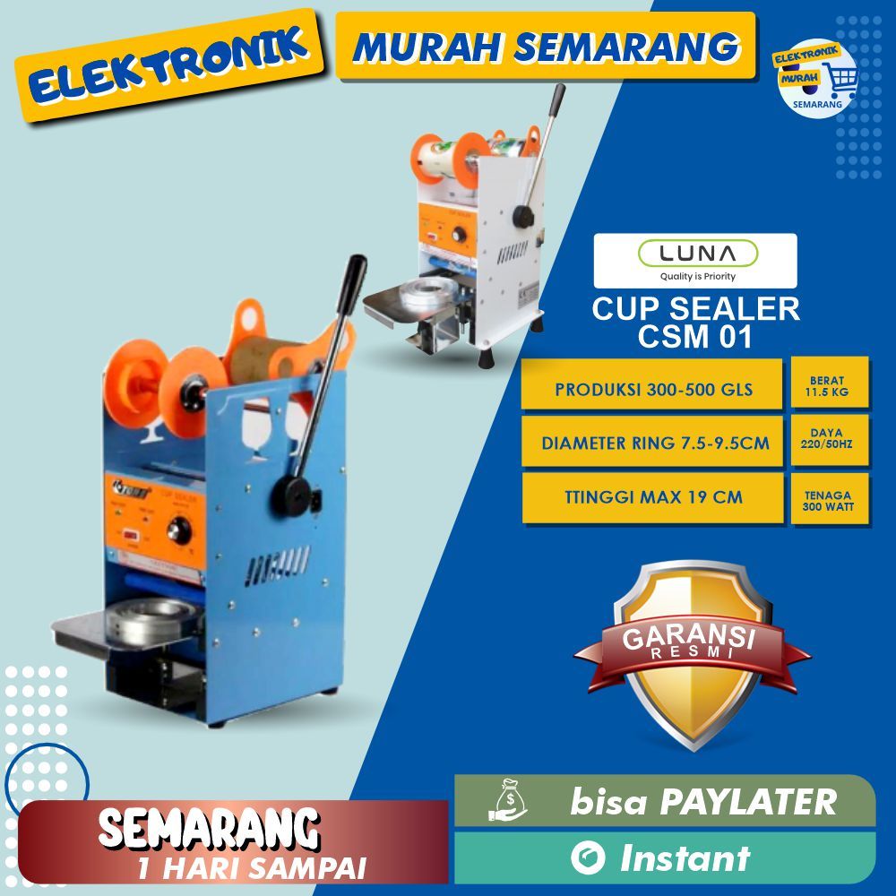 Mesin Cup Sealer LUNA LIFE CSM01 Mesin Press Gelas Plastik 26oz 22oz 18oz 16oz 14oz penutup minuman