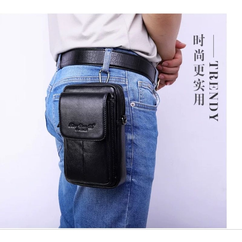 Tas dompet hp kulit asli premium, tas selempang kulit sapi, tas hp #1205