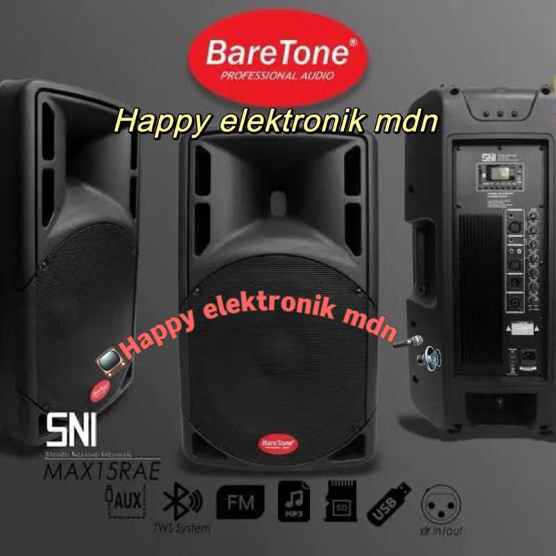 BARETONE SPEAKER AKTIF 15 inci BARETONE MAX15RAE SPIKER BARETONE 15 INCH BARETONE MAX 15 RAE BARETON