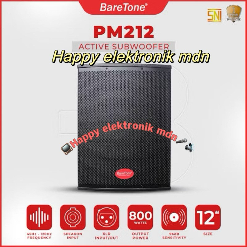 BareTone Subwoofer 12 inch Baretone Sub 12 inch Baretone PM212 Baretone PM 212  Subwoofer Aktif Bare