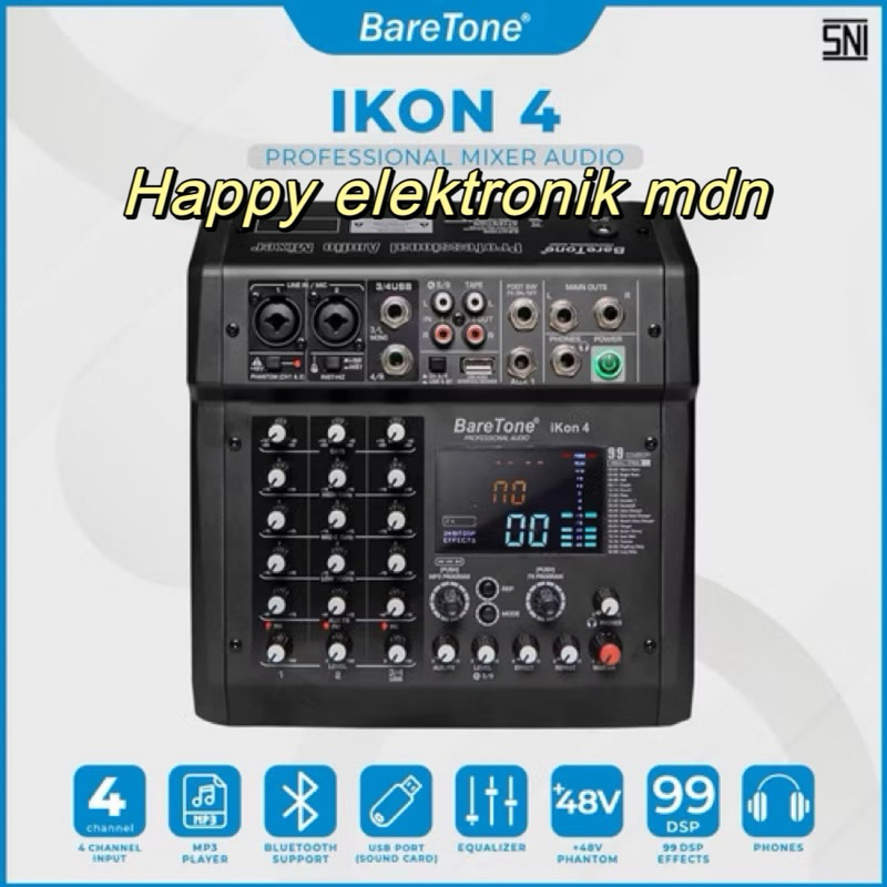 Baretone Mixer Baretone IKON 4 Baretone Mixer 4 Channel Baretone Mixer 4 ch Baretone Mixer 4 chanel 