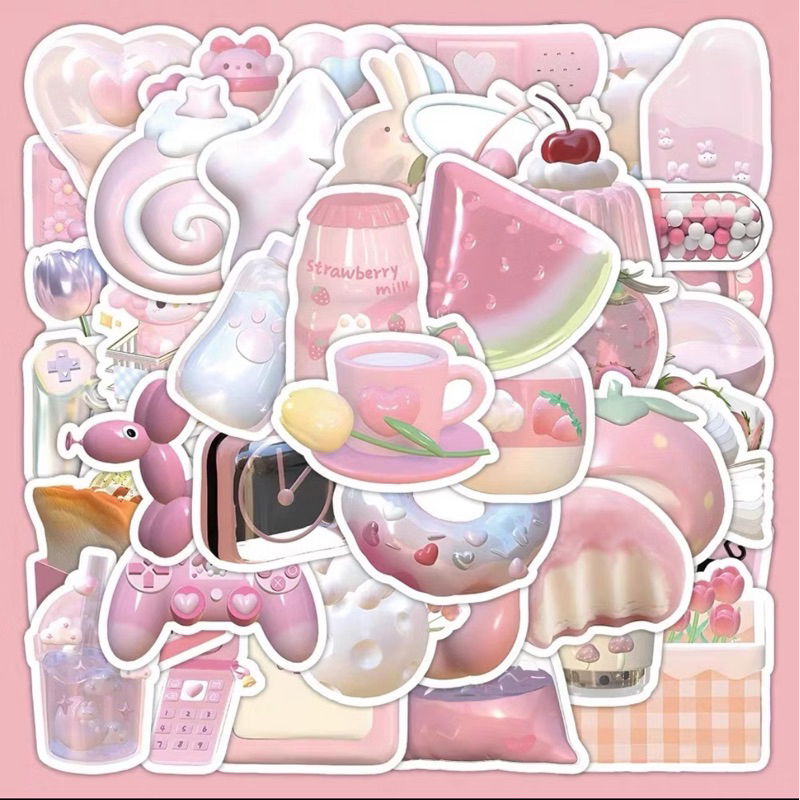 

20 pcs Sticker Pink Stuff