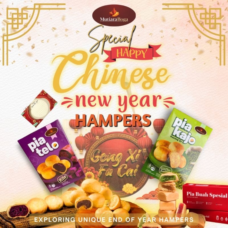 

Hamper Imlek Xin Jia CNY 2025 isi Pia Buah Pia Telo Khas Malang