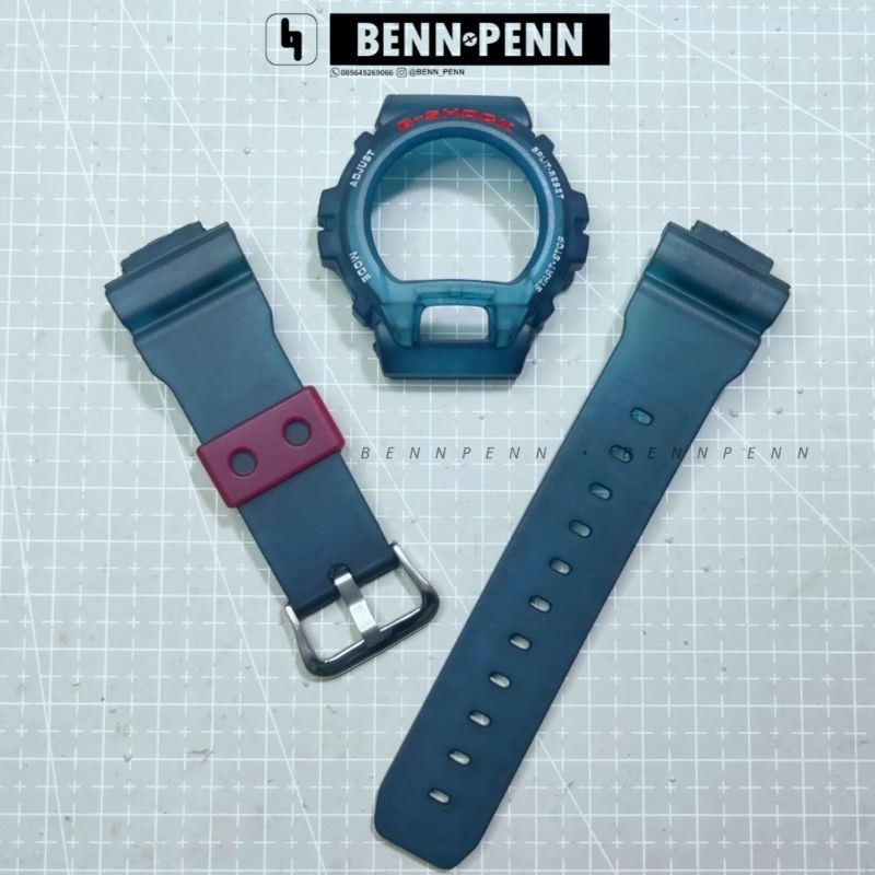 BEZEL STRAP JAM TANGAN CASIO G SHOCK G 6900 NAVYRED