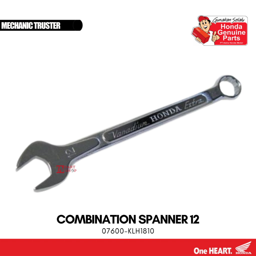 Kunci Ring Pas 12MM (Combination Spanner 12MM) Original Honda KOWA / 07600-KLH1810