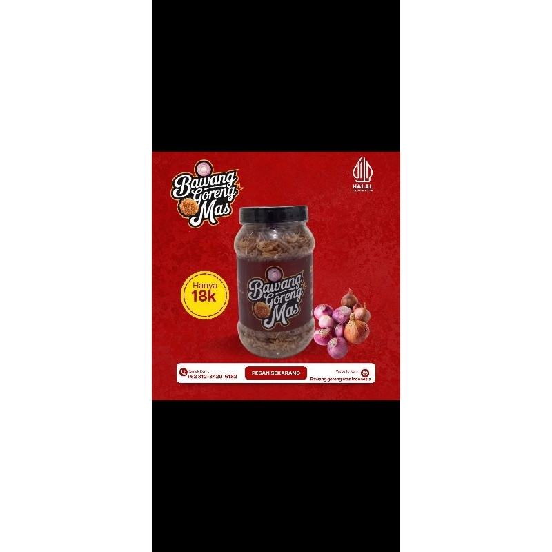 

Bawang Goreng Mas | Bawang goreng Grade B (Campuran) | Kemasan 150gram