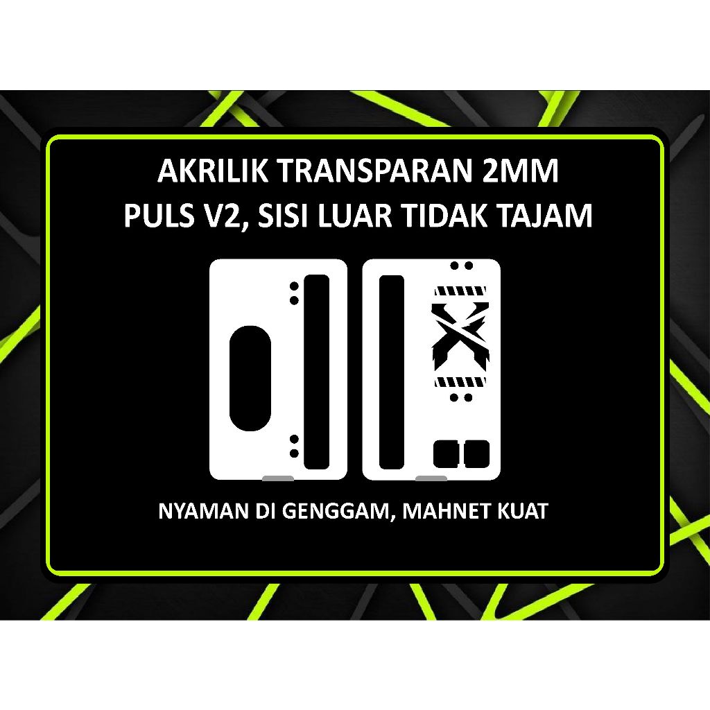 

cnc AKRILIK TRANSPARAN 2MM PULS V2, SISI LUAR TIDAK TAJAM