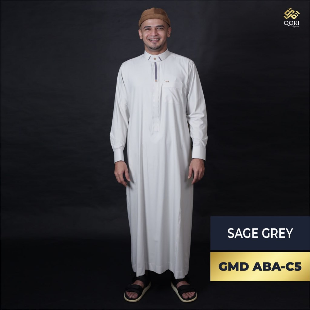 Qori Apparel Gamis Pria Dewasa Gamis Abu Ayyub Al Anshari Lengan Panjang (ABA)