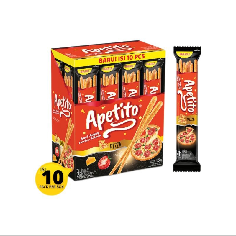 

Apetito Snack Panjang Crunchy & Berbumbu - Pizza (1 box/10 pcs)