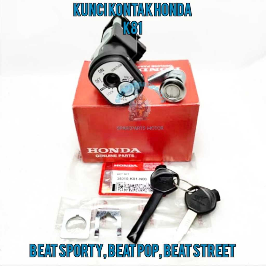 KUNCI KONTAK + Kunci JOK K81 ASLI ORIGINAL motor HONDA BEAT POP ESP stater halus , BEAT STREET ESP ,