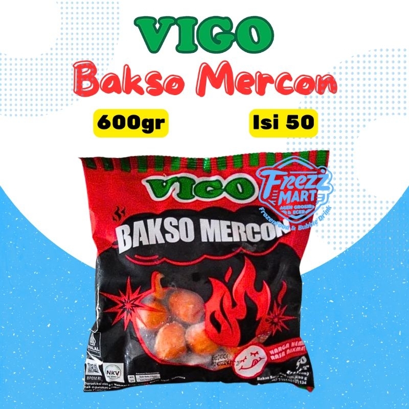 

Bakso Mercon Vigo 600gr Baso Sapi Pedas Beku FrozenFood