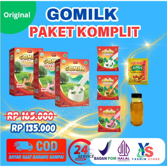 

[ BISA COD + GARANSI ] GOMILK Paket Komplit Susu Kambing Etawa Plus Herbal Untuk Mencegah Osteoporosis Mencegah Radang sendi Tulang Menjaga Nafsu Makan Mencegah Asam Lambung dan Kolesterol Serta Tidak Bau Amis Penggemuk badan anak susu anak terbaik