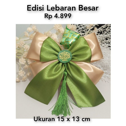 

Hiasan Idul Fitri Idul Adha Ketupat Lebaran dan Pita Satin Idul Fitri Ketupat Pita / Parcel Mania