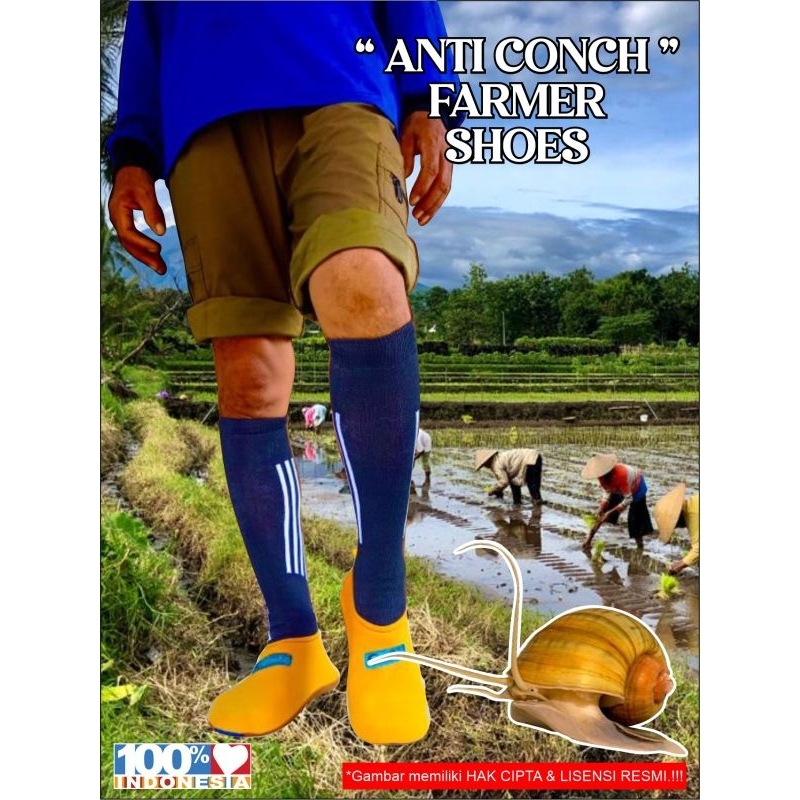 Kaos Kaki/Sepatu Keong 100% ANTI SLIP untuk Bertani, Berkebun, Nelayan, Camping