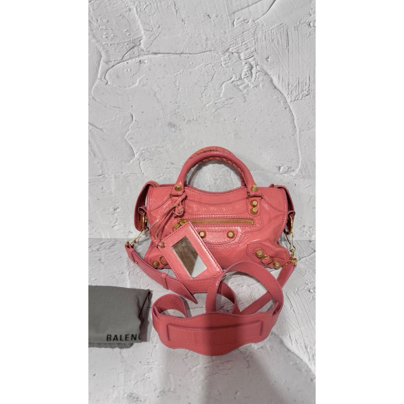BALENCIAGA MINI CITY PINK AGED AUTHENTIC