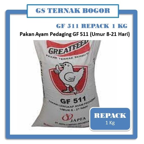 Pakan Ayam Pedaging Pur Voer (GREATFEED JAPFA 511) Repack 1kg