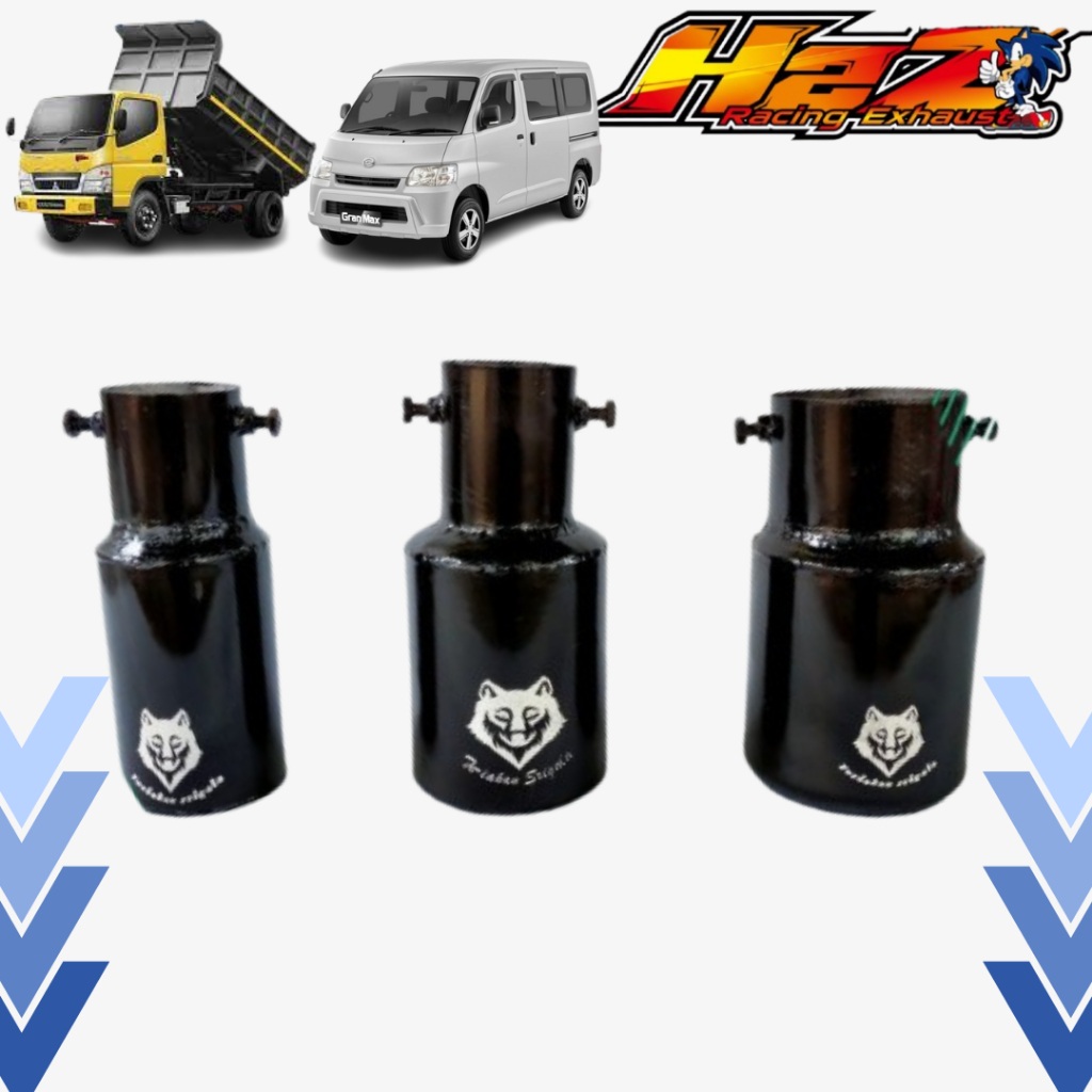 Knalpot Serigala Srigala Model Baud Mobil Bensin L300 Truk Elf Ragasa Traga Umplung Canter Dyna Pant