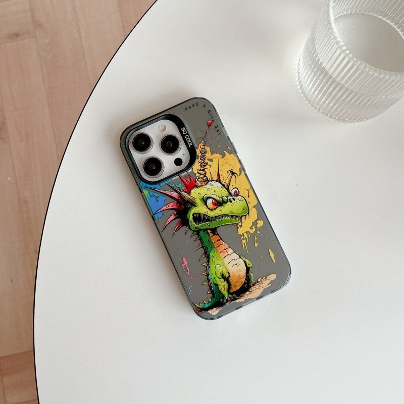 [TCS] Case Premium Iphone 13/14 Art Paint Angry Dragon (G)