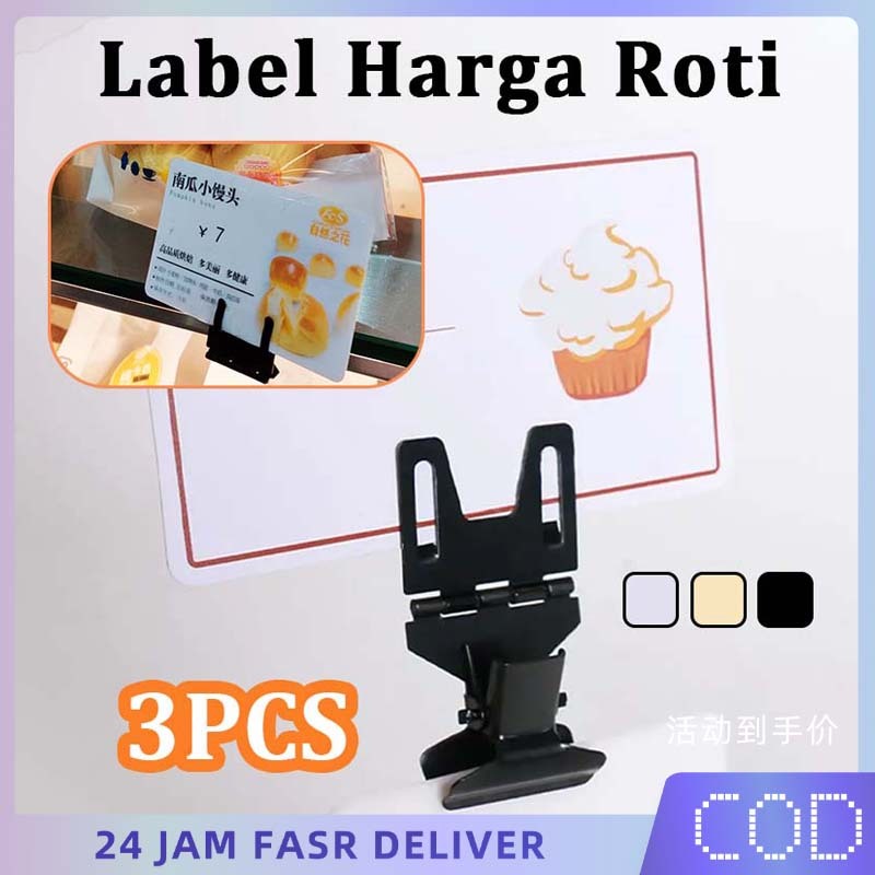 

3pcs Logam Pricetag Price Tag Jepit Holder Penjepit Label Harga Promo
