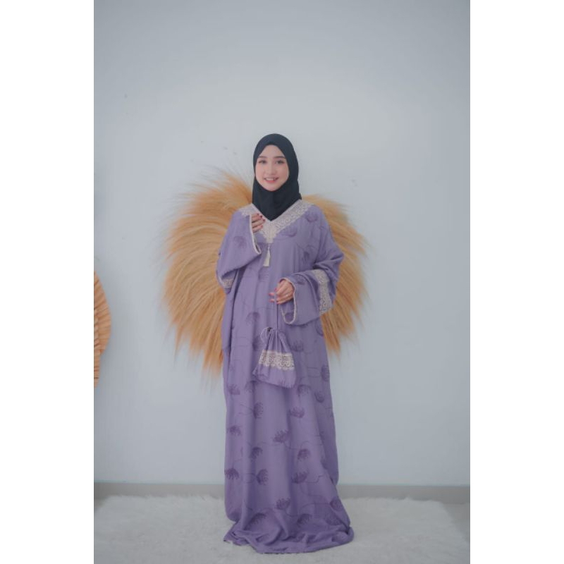 POLOLINEN BORDIR SIZE L DEWASA - mukena abaya sholat terbaru 354 by Jihan salsa