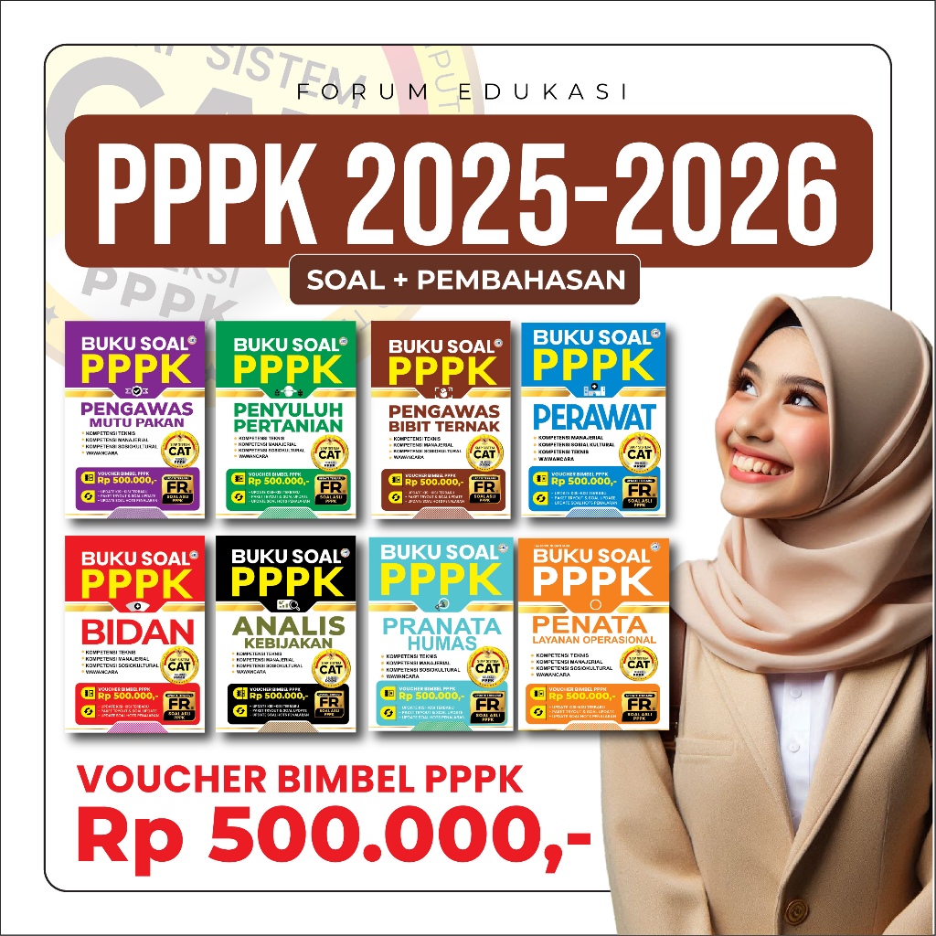 Buku PPPK 2026 Update kisi - kisi Terbaru Buku Soal Tes PPPK Formasi Pengawas Mutu Pakan / Pengawas 
