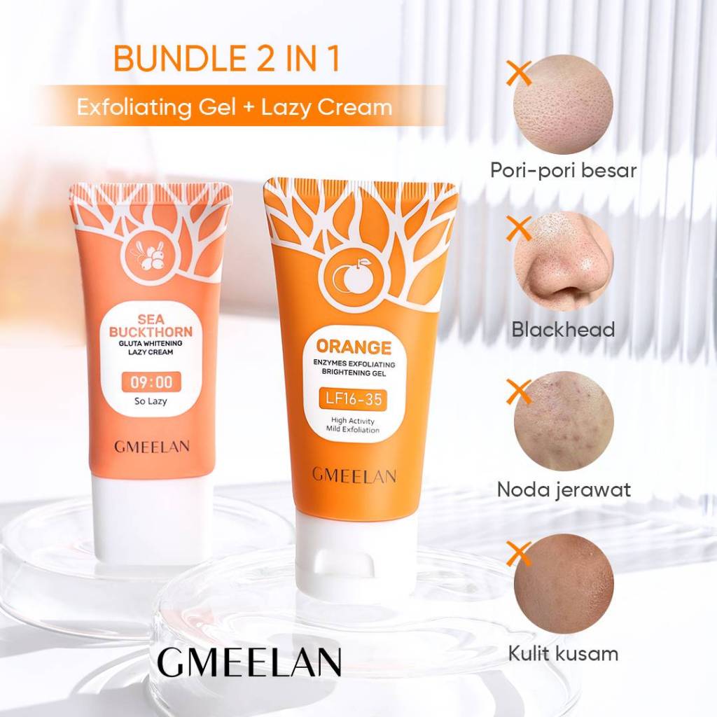 GMEELAN Orange Exfoliating Gel Blackhead Remova Peeling Face Mengangkat Sel Mati Mencerahkan Wajah E