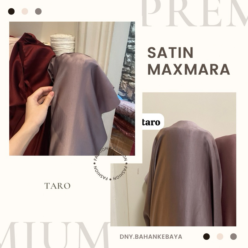 Kain Furing Kebaya Satin Silk Maxmaraa Premium Warna Ungu Taro