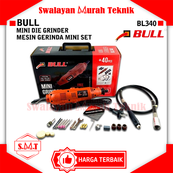 Mesin grenda mini set BULL BL340 / Mini die grinder