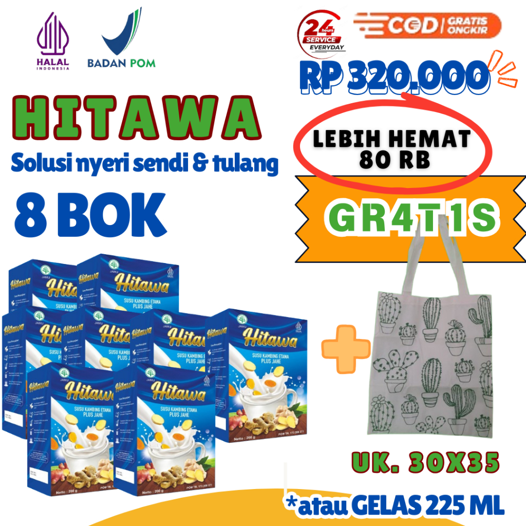 

[HEMAT 80RB PAKET RESELLER] hitawa susu untuk sendi dan tulang