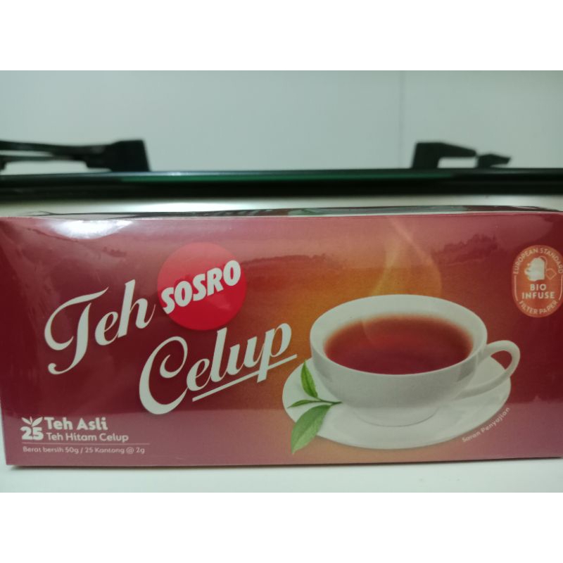 

Teh Celup Sosro Teh Hitam Asli Celup 1 Box isi 25 Kantong