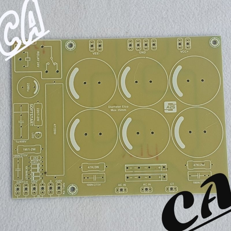 PCB PSU 6 ELCO PLUS SOFTSTART FIBER FR4