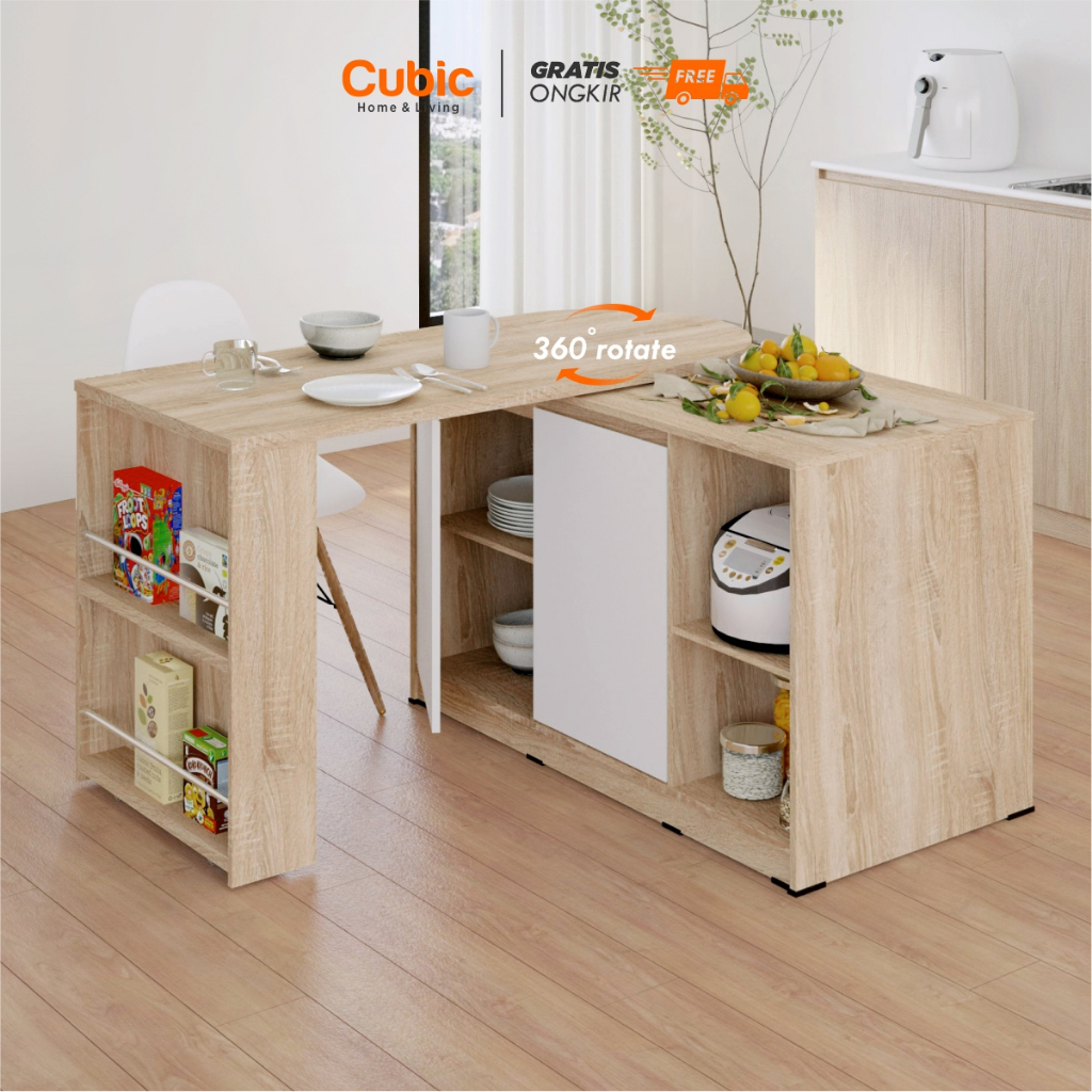 Cubic Meja Dapur Minimalis / Kitchen Island / Meja Makan / ELENA ISD 120