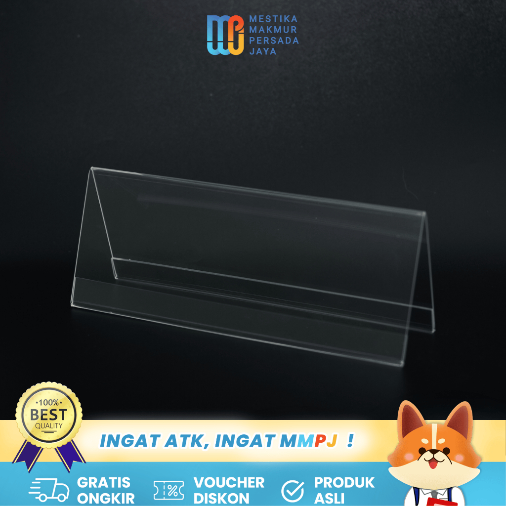 

Papan Nama Meja Akrilik Transparan - Display Nomor Meja & Label Profesional (8x8x30 cm) 5839513
