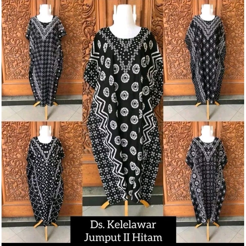 ( Yuliani ) LD 150CM Daster kelelawar jumbo Motif JUMPUTAN bahan rayon tebal Daster lowo LD 150 cm p