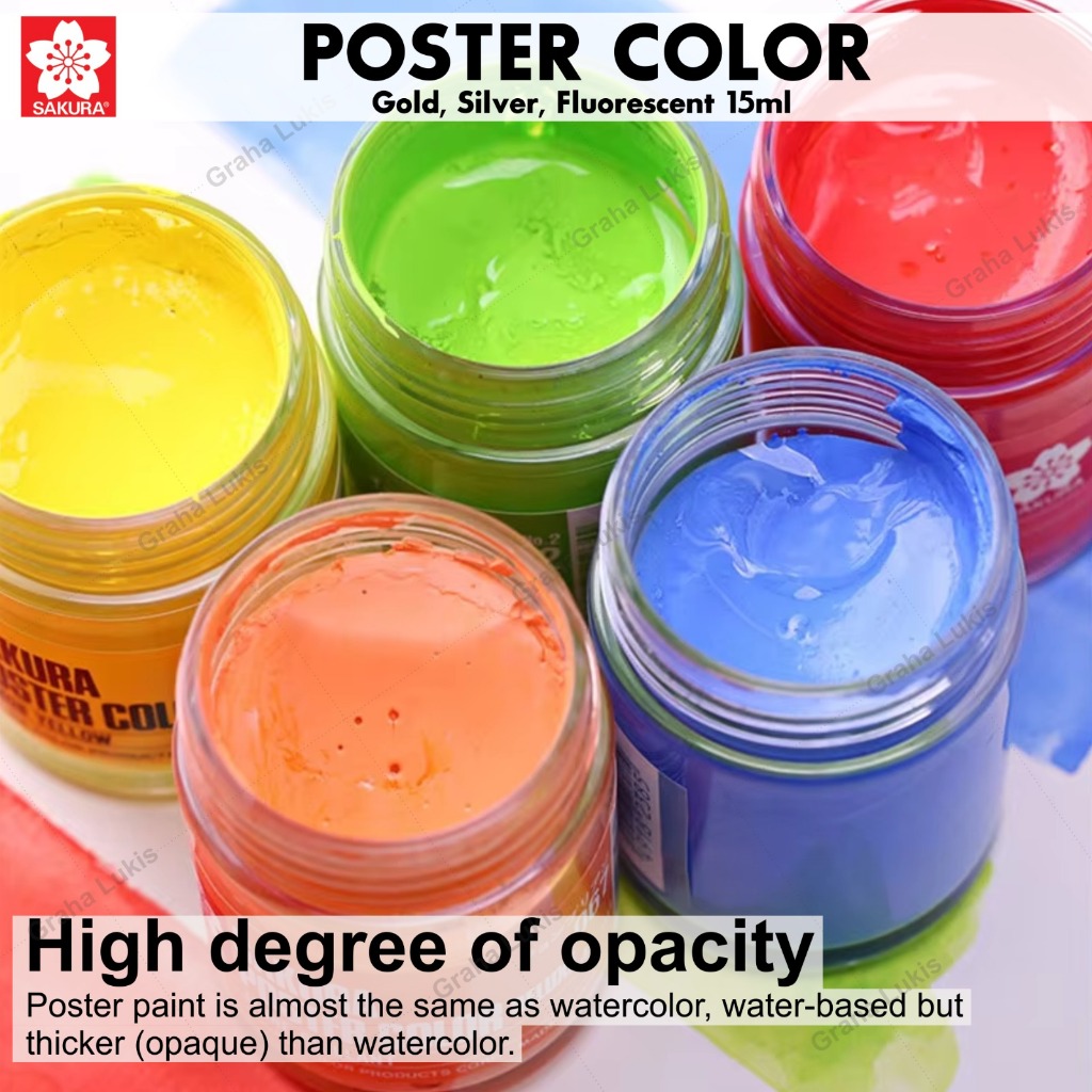 

HJK Sakura Poster Colour 15ml ( GOLD, SILVER, FLUORESCENT ) - CAT POSTER