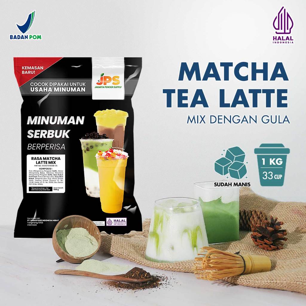 

Powder Drink JPS Bubuk Minuman Rasa Matcha Latte Mix 1Kg