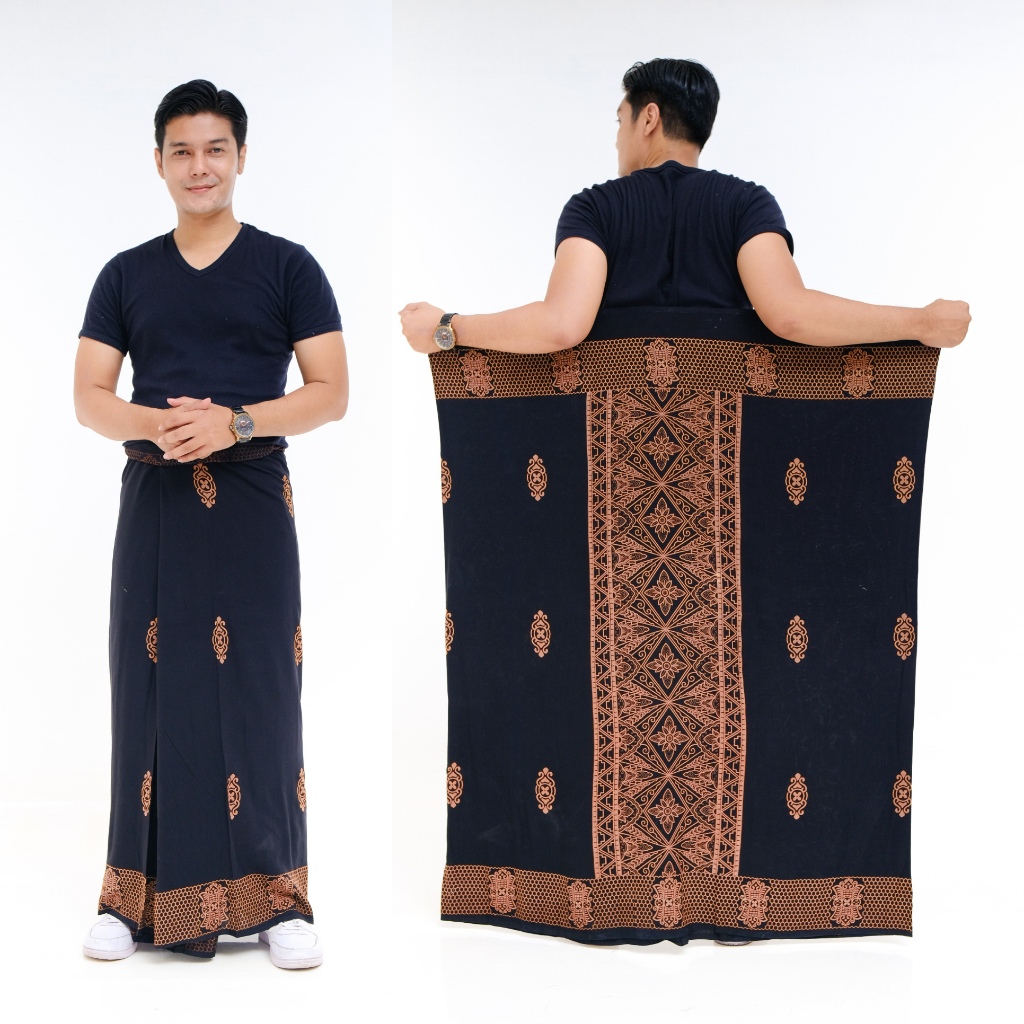 GARANSI Sarung Batik Rabbani Palestine Warna Hitam Murah Santri Cowok Rayon Premium Motif Keren