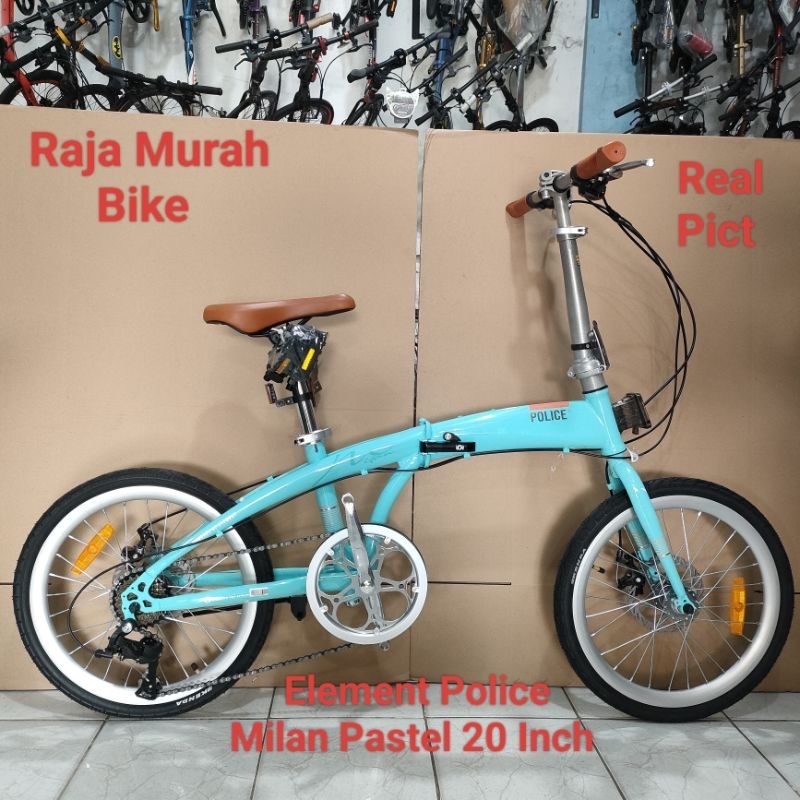 Sepeda Lipat Element Police Milan Pastel 20 Inch Sepeda Lipat Police Milan Pastel