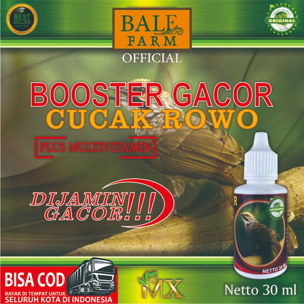 Booster Gacor Burung Cucak Rowo 30ml / Vitamin Burung Cucak Rowo / Multivitamin Cucak Rowo