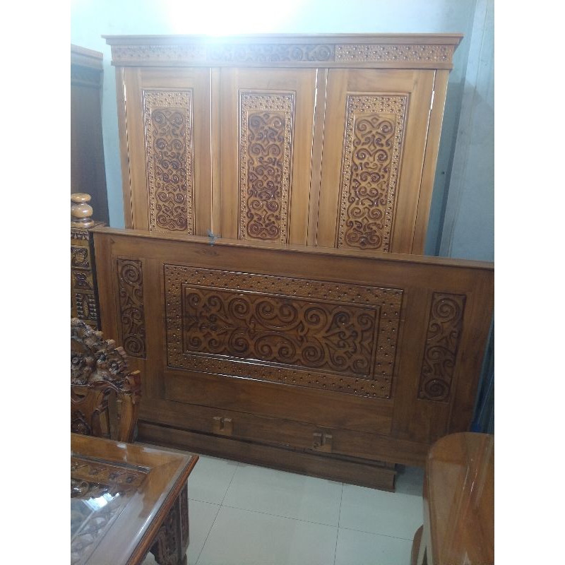 Kamar set Jati Jepara Minimalis Tato