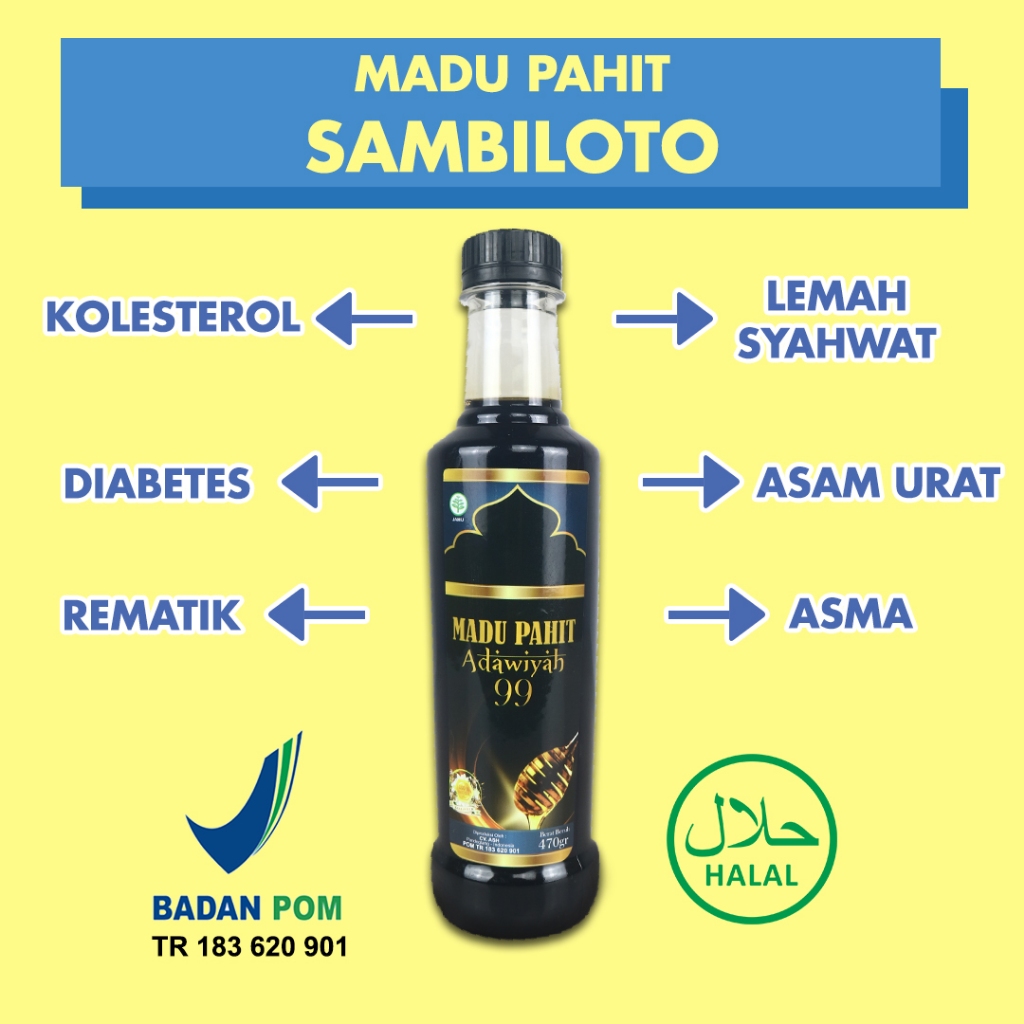 

Madu Hitam Pahit Adawiyah 99 Asli 100% Original BPOM Untuk Kesehatan Imunitas Tubuh Turunkan Tensi